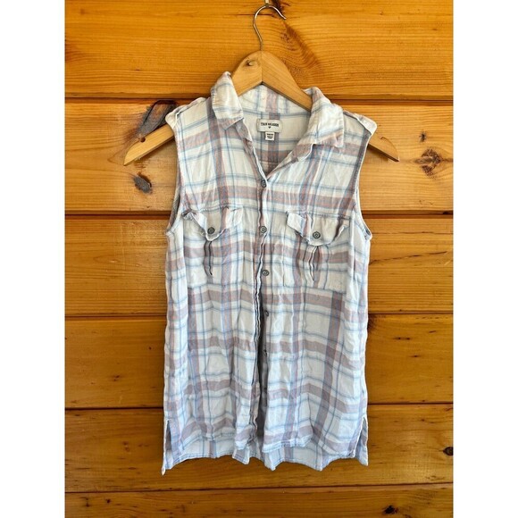 True Religion Plaid Military Button Shirt (X-Small, Small) - Picture 1 of 6
